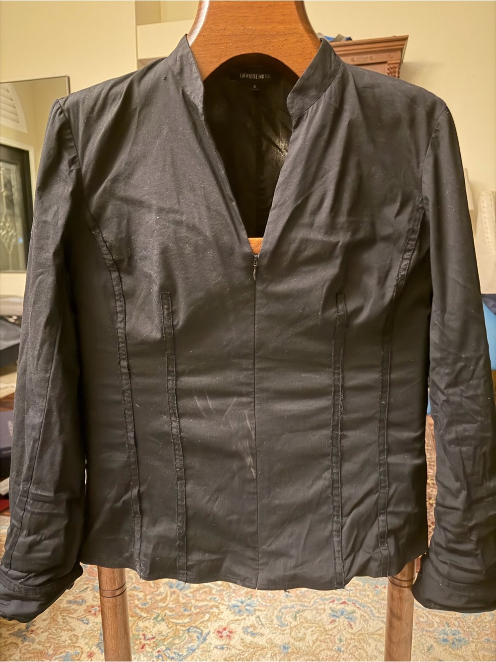 Lafayette 148 New York Black Zip-Front top